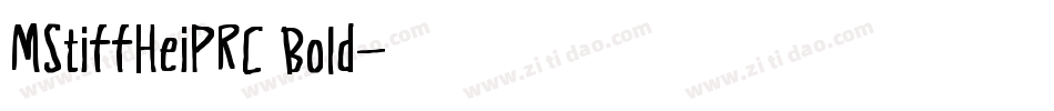 MStiffHeiPRC Bold字体转换
